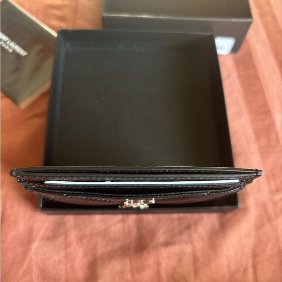 Saint Laurent Black Quilted Card Holder - Picture 4 of 5